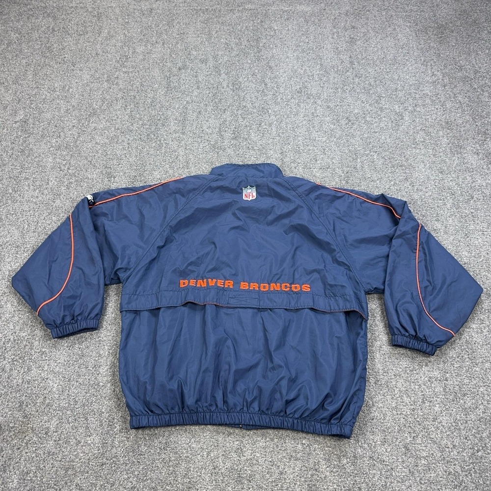 Vintage Denver Broncos Jacket Men XL Blue NFL Football Puma Pullover Windbreaker